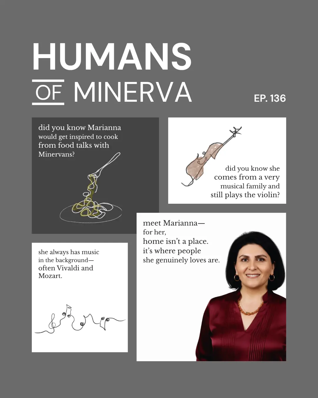 Illustrated visual story for Marianna, episode 136