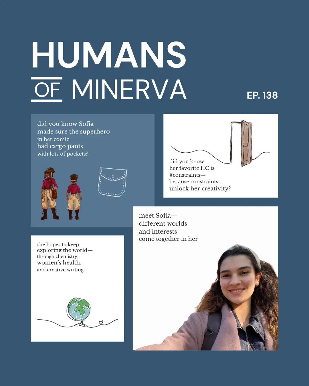Illustrated visual story for Sofia, episode 138